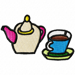 Teapots Embroidery Design 10 Teapots Embroidery Design 10